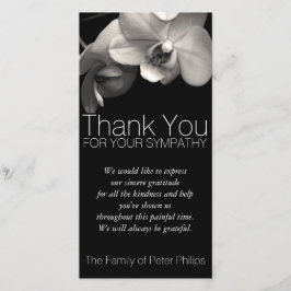 Tarjeta De Agradecimiento La condolencia de la orquídea 2b le agradece