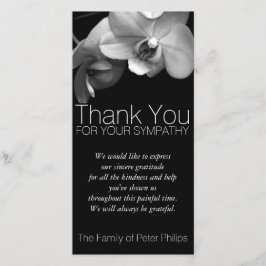 Tarjeta De Agradecimiento La condolencia del 1b de la orquídea le agradece