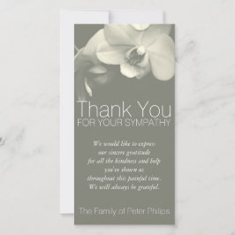 Tarjeta De Agradecimiento La condolencia del caqui de la orquídea le