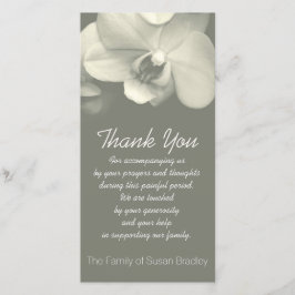 Tarjeta De Agradecimiento La condolencia del caqui de la orquídea le