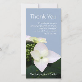 Tarjeta De Agradecimiento La condolencia del personalizado del Hydrangea 7