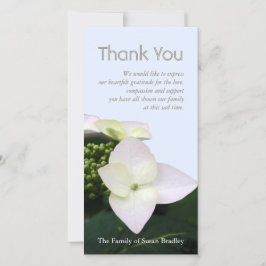 Tarjeta De Agradecimiento La condolencia del personalizado del Hydrangea 9