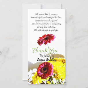 Tarjeta De Agradecimiento La condolencia del ramo de la primavera le