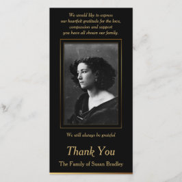 Tarjeta De Agradecimiento La condolencia elegante de la foto le agradece con