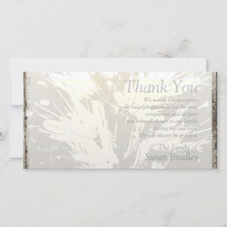Tarjeta De Agradecimiento La condolencia elegante del estampado de flores le
