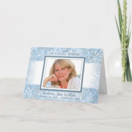 Tarjeta De Agradecimiento La condolencia floral azul hermosa le agradece