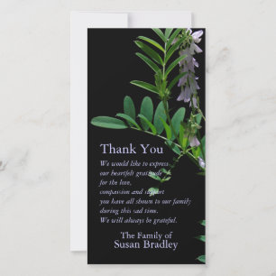 Tarjeta De Agradecimiento La condolencia floral del añil 1 le agradece