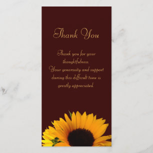 Tarjeta De Agradecimiento La condolencia le agradece
