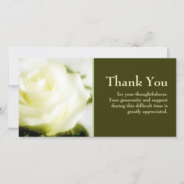 Tarjeta De Agradecimiento La condolencia le agradece (Anverso)