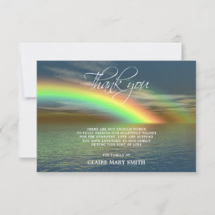 Tarjeta De Agradecimiento La condolencia LE AGRADECE agua conmemorativa del