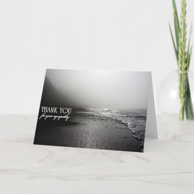 Tarjeta De Agradecimiento La condolencia le agradece cardar (Anverso)