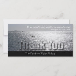 Tarjeta De Agradecimiento La condolencia moderna del paisaje marino 2 le