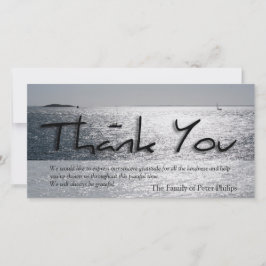 Tarjeta De Agradecimiento La condolencia moderna del paisaje marino 4 le