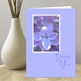 Tarjeta De Agradecimiento La condolencia o la muerte de las lilas le