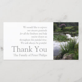 Tarjeta De Agradecimiento La condolencia pacífica de la charca del jardín 2