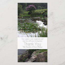 Tarjeta De Agradecimiento La condolencia pacífica de la charca del jardín 2