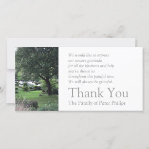 Tarjeta De Agradecimiento La condolencia pacífica del jardín 6 le agradece 2