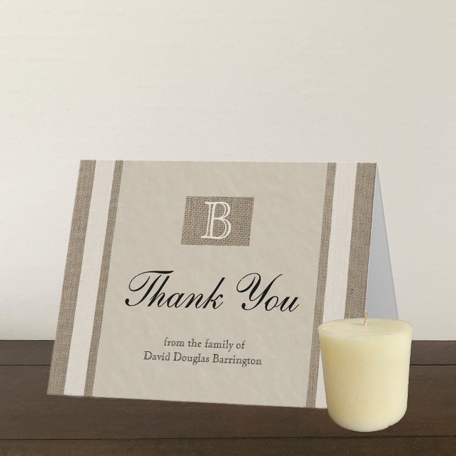 Tarjeta De Agradecimiento La condolencia personalizada le agradece las (Subido por el creador)