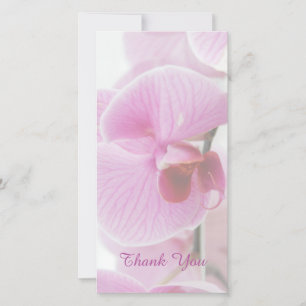 Tarjeta De Agradecimiento La condolencia rosada/el monumento de la orquídea