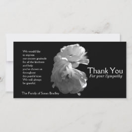 Tarjeta De Agradecimiento La condolencia salvaje de los rosas blancos 3 le
