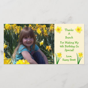 Tarjeta De Agradecimiento La crema de las flores de los narcisos le agradece
