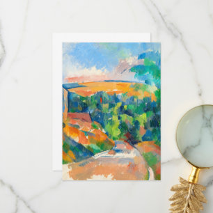 Tarjeta De Agradecimiento La curva en el camino de Paul Cezanne