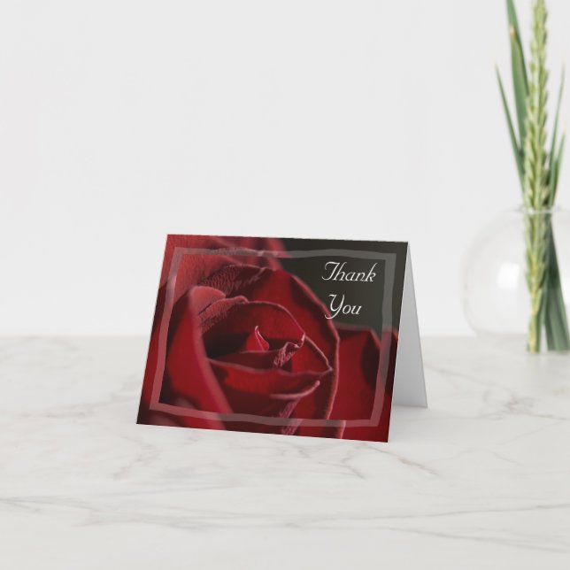 Tarjeta De Agradecimiento La dama de honor de la Rosa Roja (Anverso)