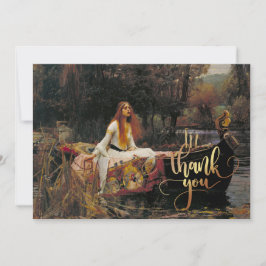 Tarjeta De Agradecimiento La dama de Shalott 1888 John William Waterhouse