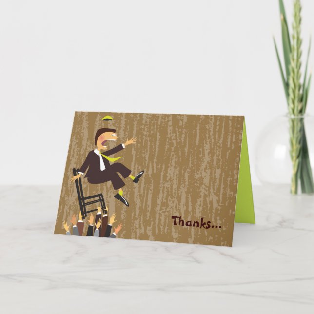 Tarjeta De Agradecimiento La danza de la silla de Hora doblada le agradece (Anverso)