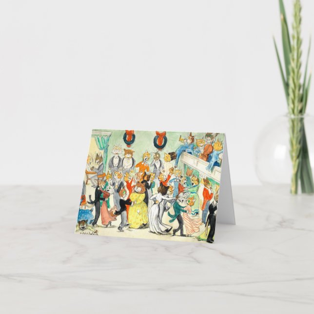 Tarjeta De Agradecimiento La danza de Louis Wain (Anverso)