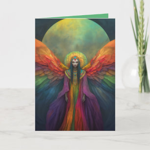 Tarjeta De Agradecimiento La diosa arcoiris celestial Ángel Spirit Guide Art