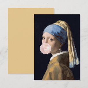 Tarjeta De Agradecimiento La diva de la goma de burbuja con el inicio de Pea