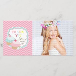 Tarjeta De Agradecimiento La diversión de la magdalena colorida le agradece