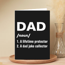 Tarjeta De Agradecimiento La divertida definición de papá feliz día del padr