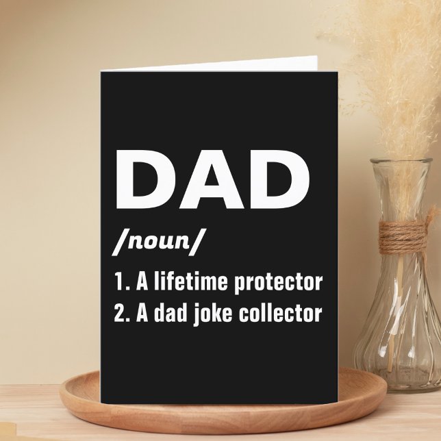 Tarjeta De Agradecimiento La divertida definición de papá feliz día del padr (Funny Dad Definition Father's Day 
)