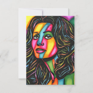 Tarjeta De Agradecimiento La Dolce Espressione arte femenino abstracto origi