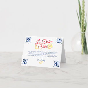 Tarjeta De Agradecimiento La dolce vita cumpleaños de cualquier edad 