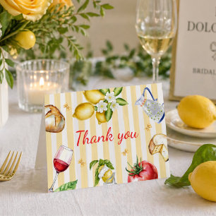 Tarjeta De Agradecimiento La Dolce Vita Despedida de Soltera Italiana