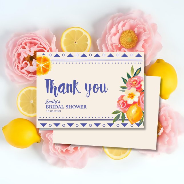 Tarjeta De Agradecimiento La Dolce Vita Lemon Italiana Ducha (Subido por el creador)
