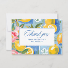 Tarjeta De Agradecimiento La dolce vita limón despedida de soltera