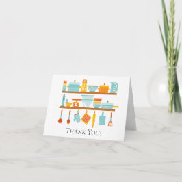 Tarjeta De Agradecimiento La ducha nupcial de la cocina le agradece