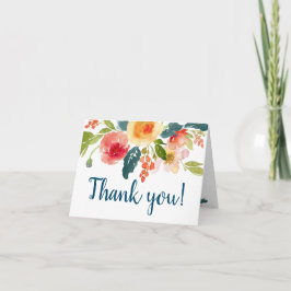 Tarjeta De Agradecimiento La ducha nupcial del jardín floral le agradece