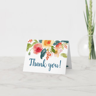 Tarjeta De Agradecimiento La ducha nupcial del jardín floral le agradece