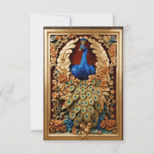 Tarjeta De Agradecimiento La elegancia de una pareja de pavos reales"