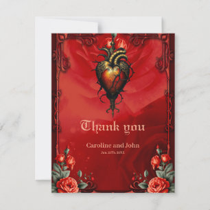 Tarjeta De Agradecimiento La elegancia gótica del corazón