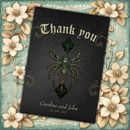 Tarjeta De Agradecimiento La elegancia mecánica, la araña en la oscuridad