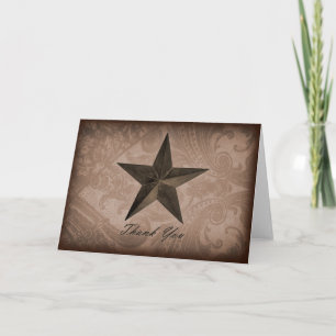 Tarjeta De Agradecimiento La estrella de Tejas le agradece