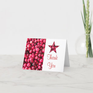 Tarjeta De Agradecimiento La estrella del arándano le agradece cardar