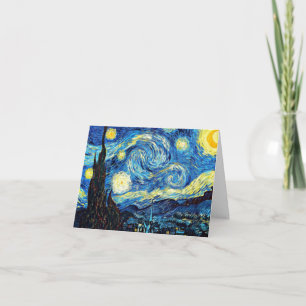 Tarjeta De Agradecimiento La famosa pintura de Van Gogh, Noche estrellada