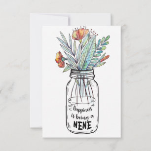 Tarjeta De Agradecimiento La felicidad del arte de la esposa es ser una Nene